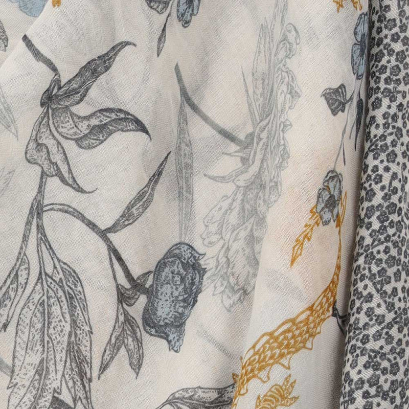 Dames sjaal wit-denim