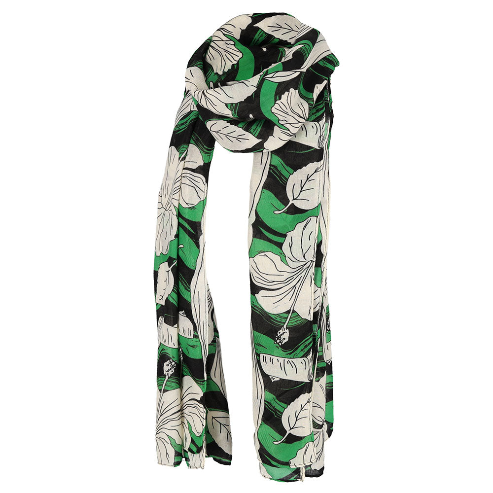 Dames sjaal groen-wit