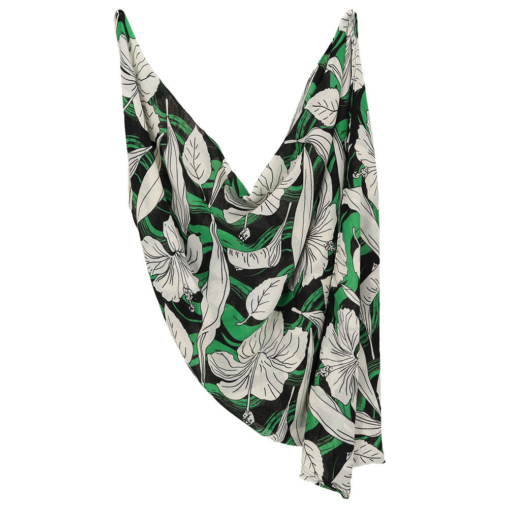 Dames sjaal groen-wit