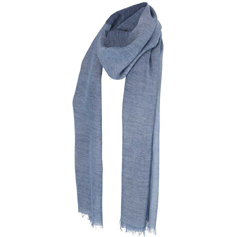 Effen sjaal denim