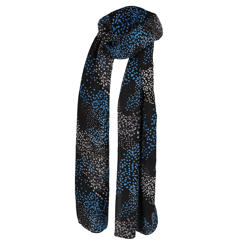 Dames sjaal blauw-grijs