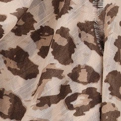 Tijger print sjaal taupe