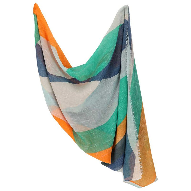 Dames sjaal multi blauw