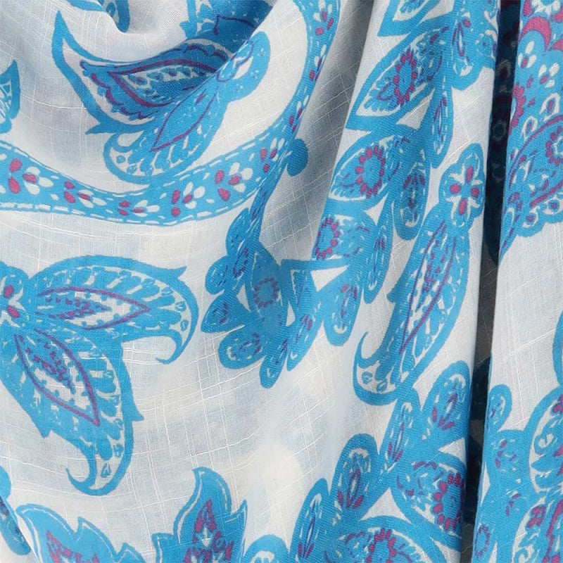 Dames sjaal blauw-wit