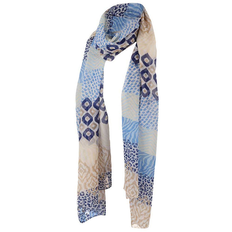 Tijger print sjaal denim