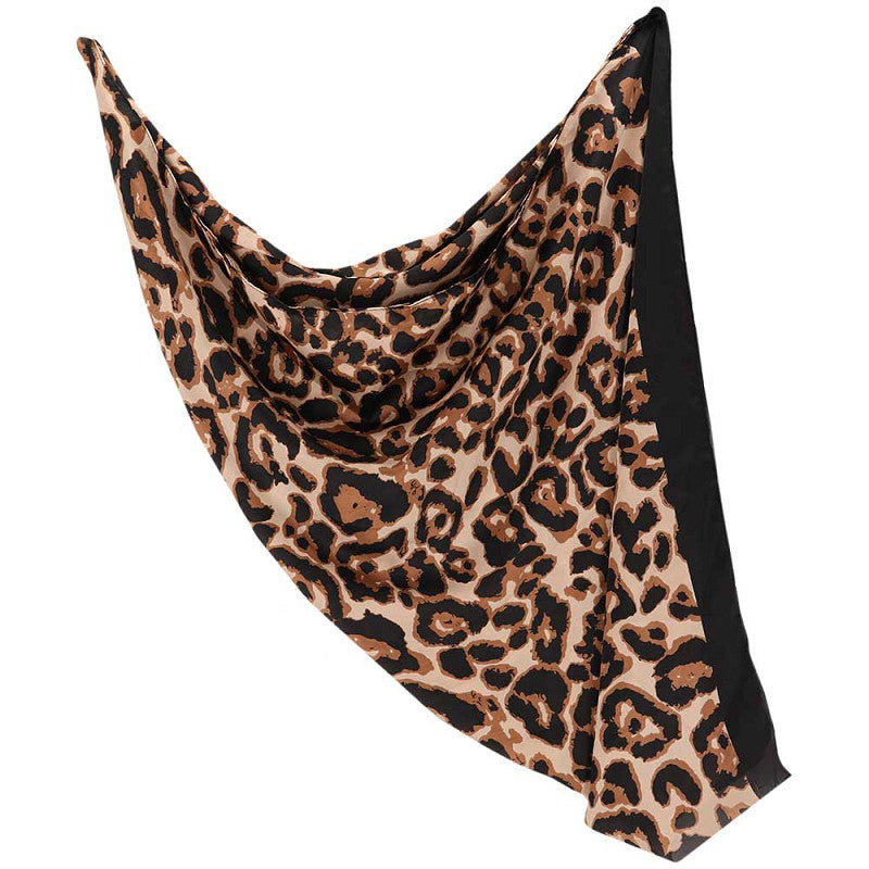 Tijger print sjaal bruin-zwart