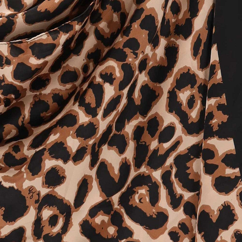 Tijger print sjaal bruin-zwart
