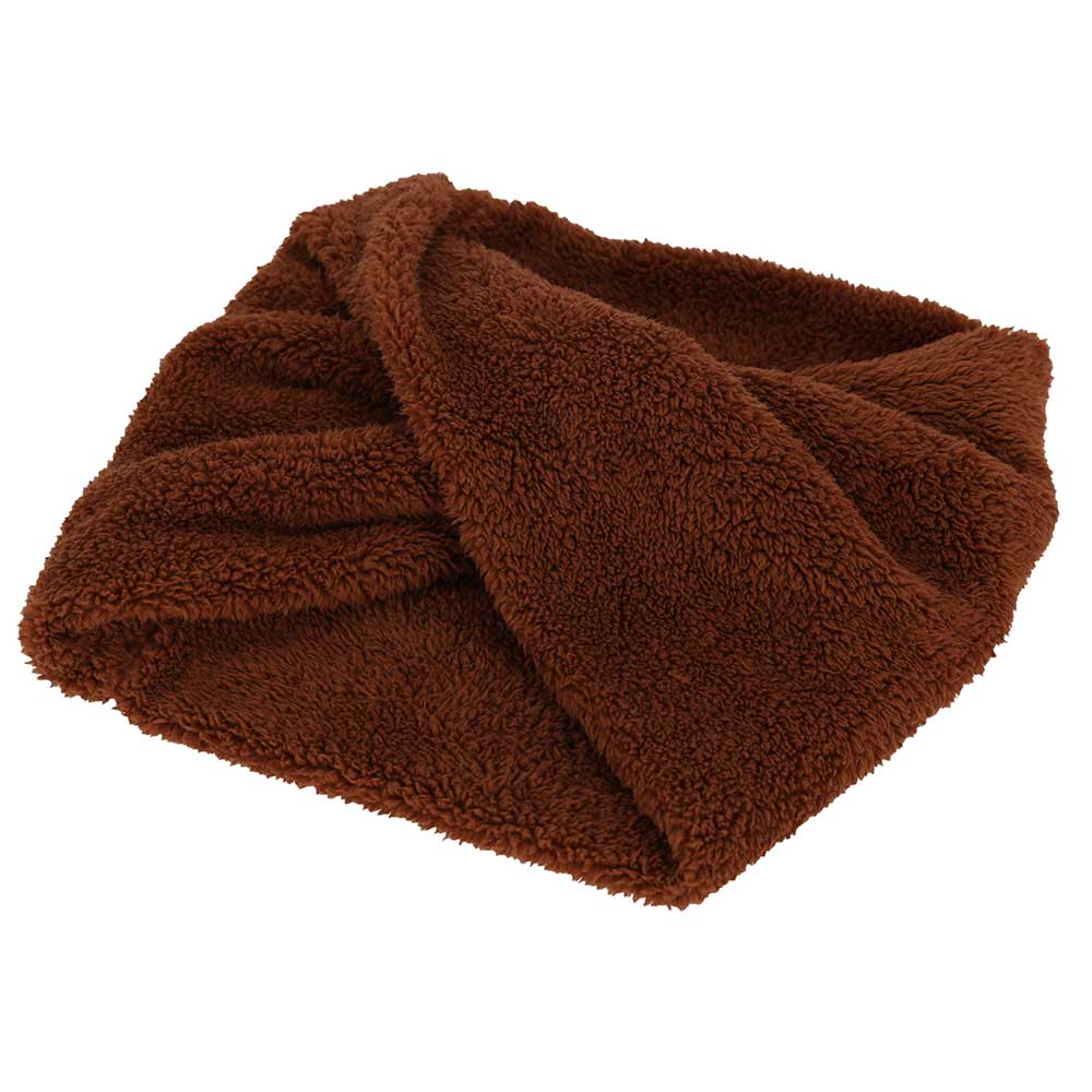 Bond-Kraag nekwarmer effen bruin