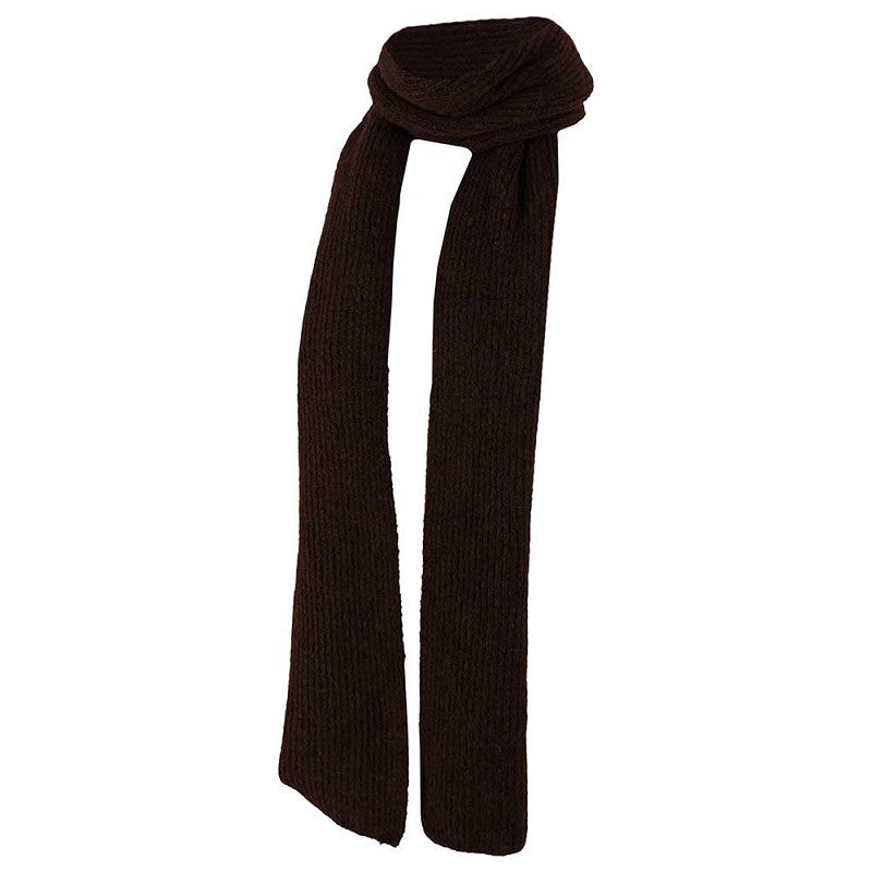 Wintersjaal effen bruin
