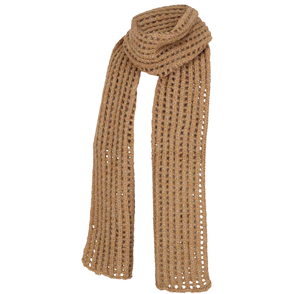 Wintersjaal effen camel