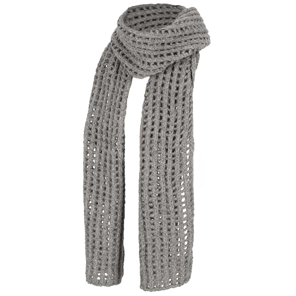 Wintersjaal effen grijs