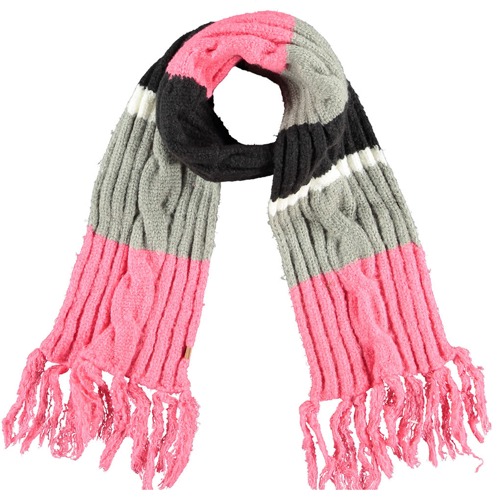 Winter sjaal meisjes roze-grijs