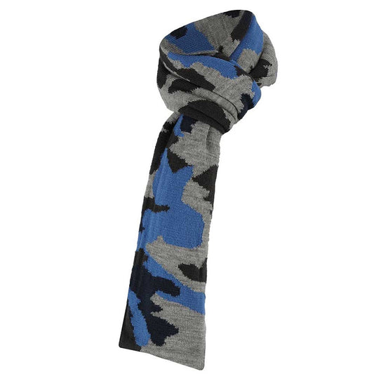 Winter sjaal jongens blauw-zwart