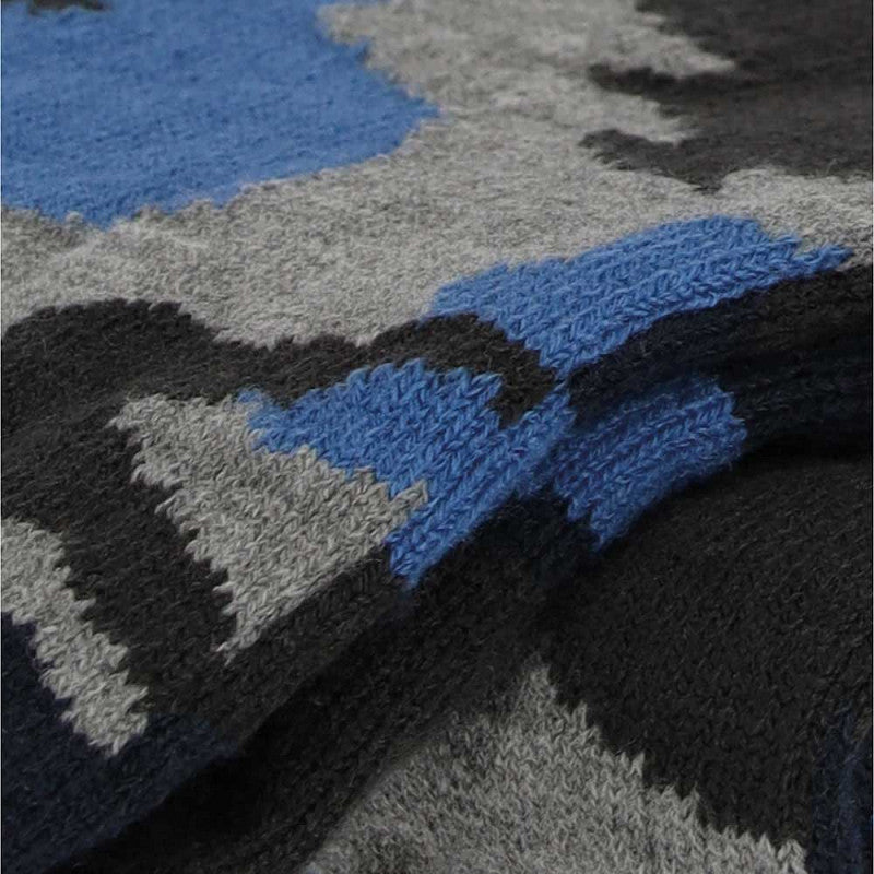 Winter sjaal jongens blauw-zwart