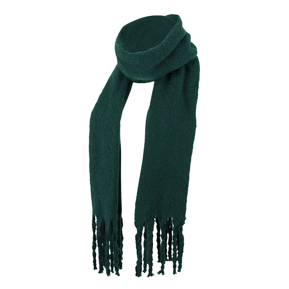 Wintersjaal effen donker-groen