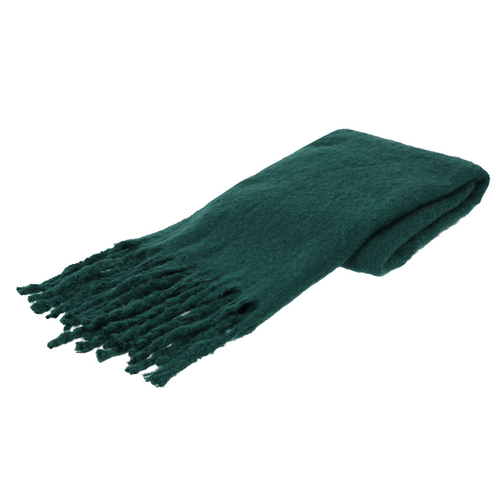Wintersjaal effen donker-groen