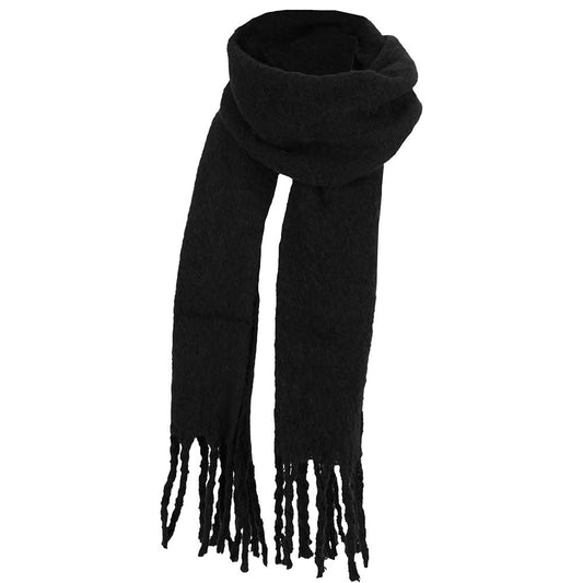 Wintersjaal effen zwart