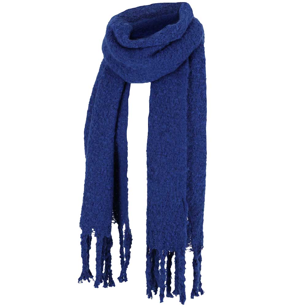 Wintersjaal effen kobalt