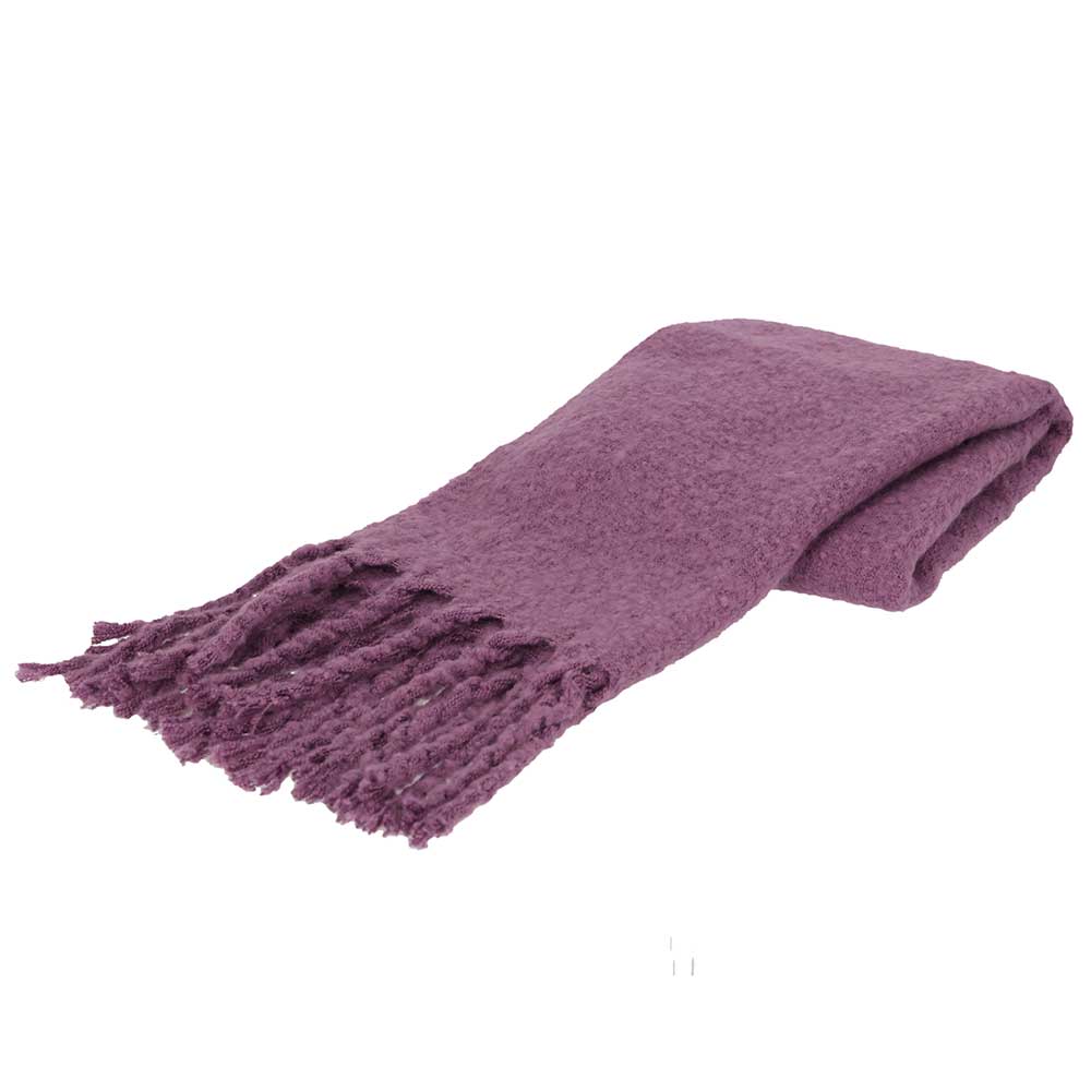 Wintersjaal effen paars