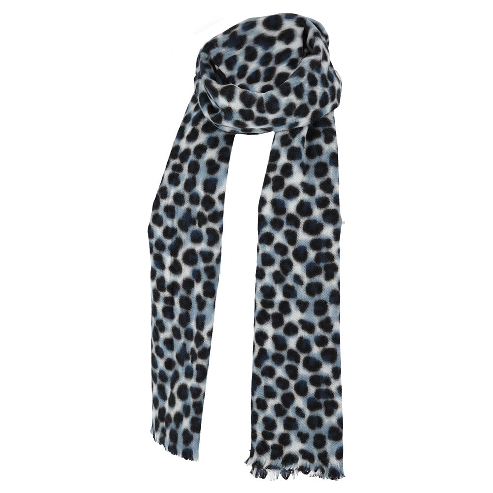 Tijger print sjaal blauw