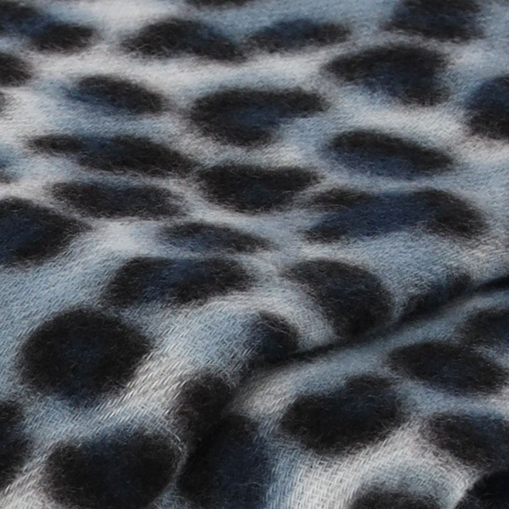 Tijger print sjaal blauw