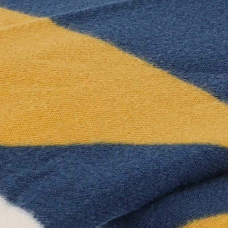 Wintersjaal wit-blauw