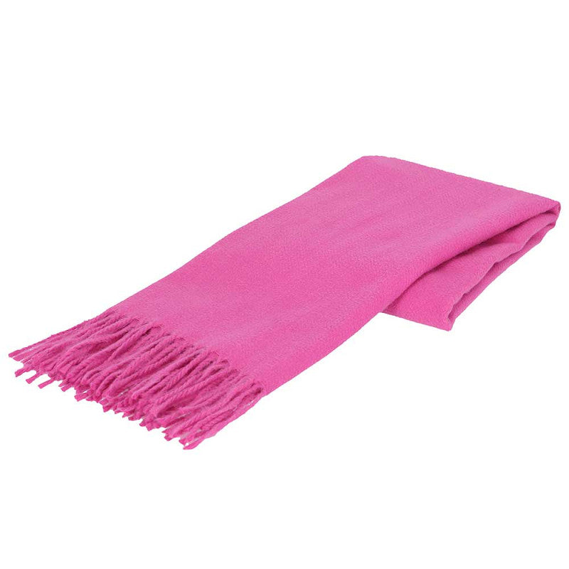 Effen winter sjaal fuchsia