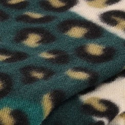 Tijger print sjaal donker-groen