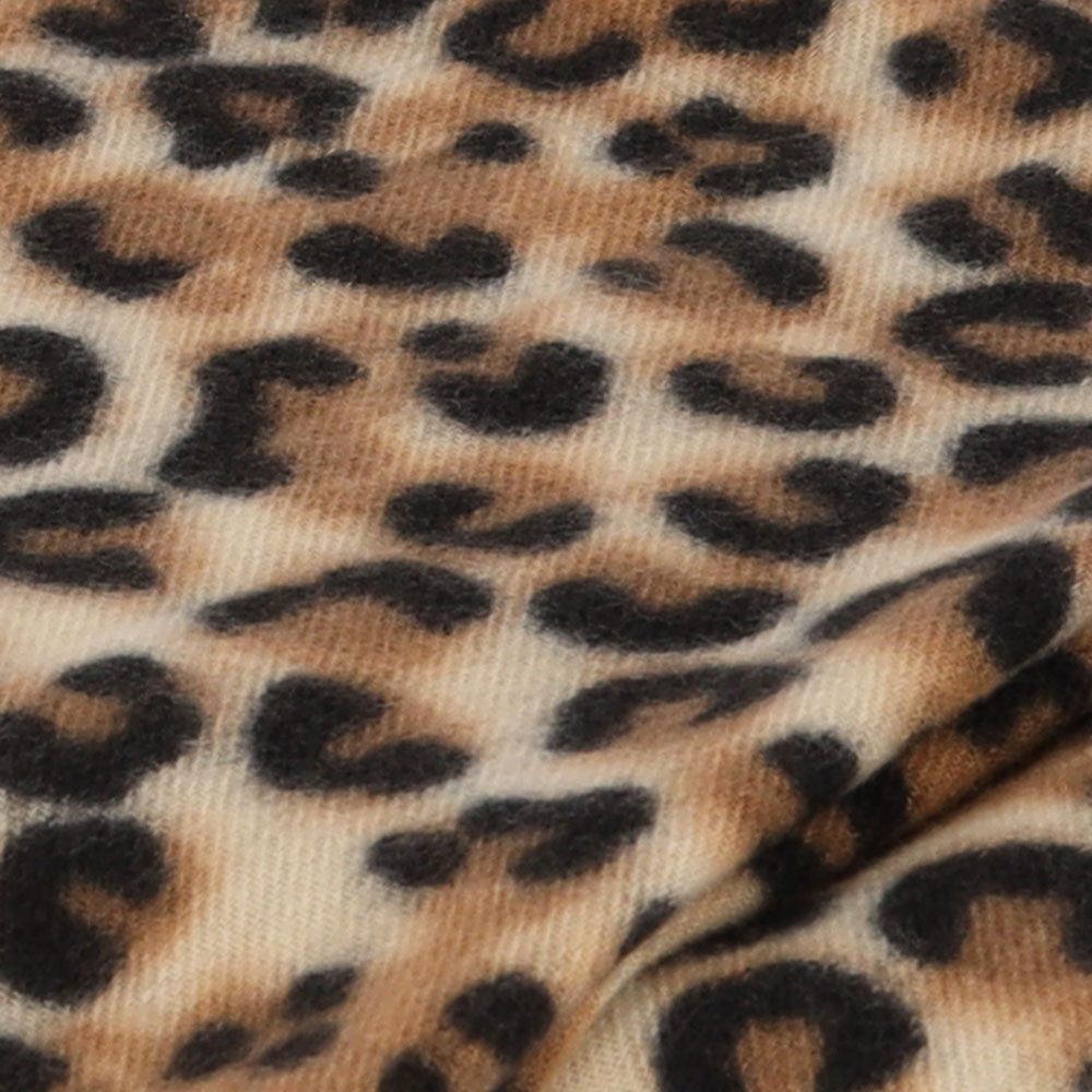 Tijger print sjaal camel
