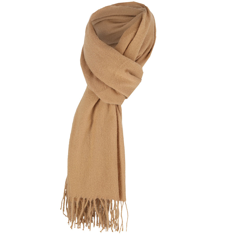 Effen sjaal camel
