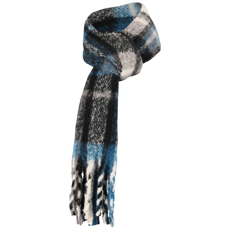 Wintersjaal zwart-blauw