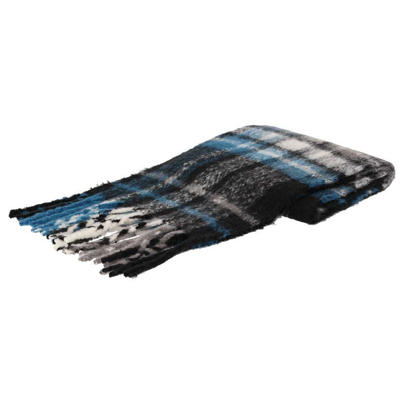 Wintersjaal zwart-blauw