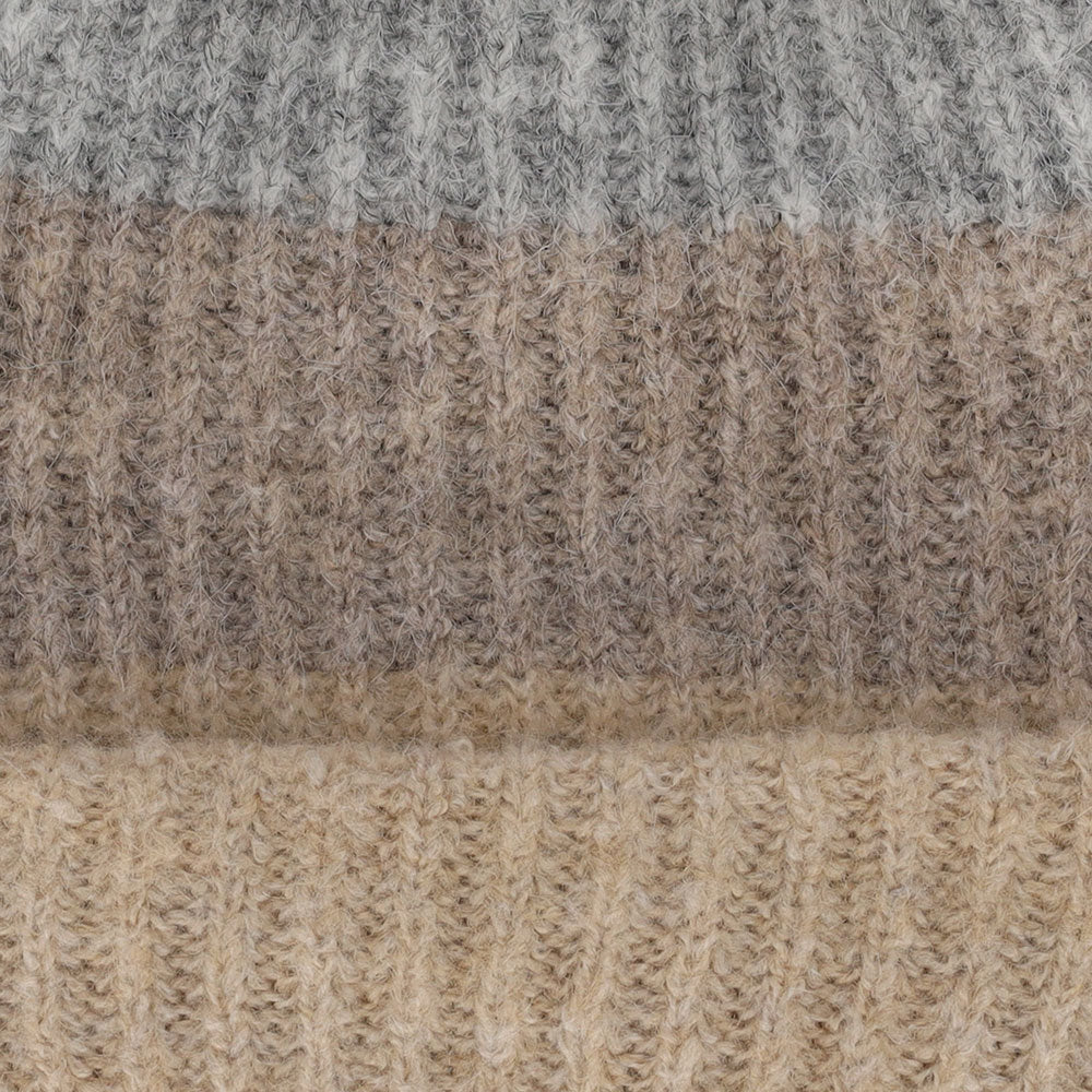 Meisjes muts wit met taupe