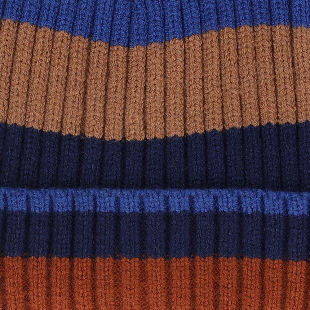 Jongens muts kobalt-bruin