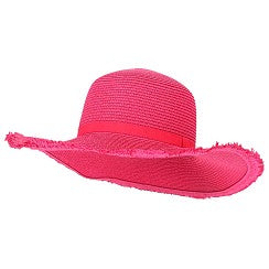 Strandhoed effen fuchsia