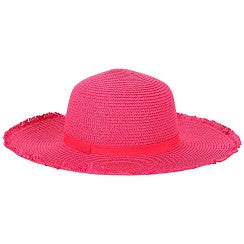 Strandhoed effen fuchsia