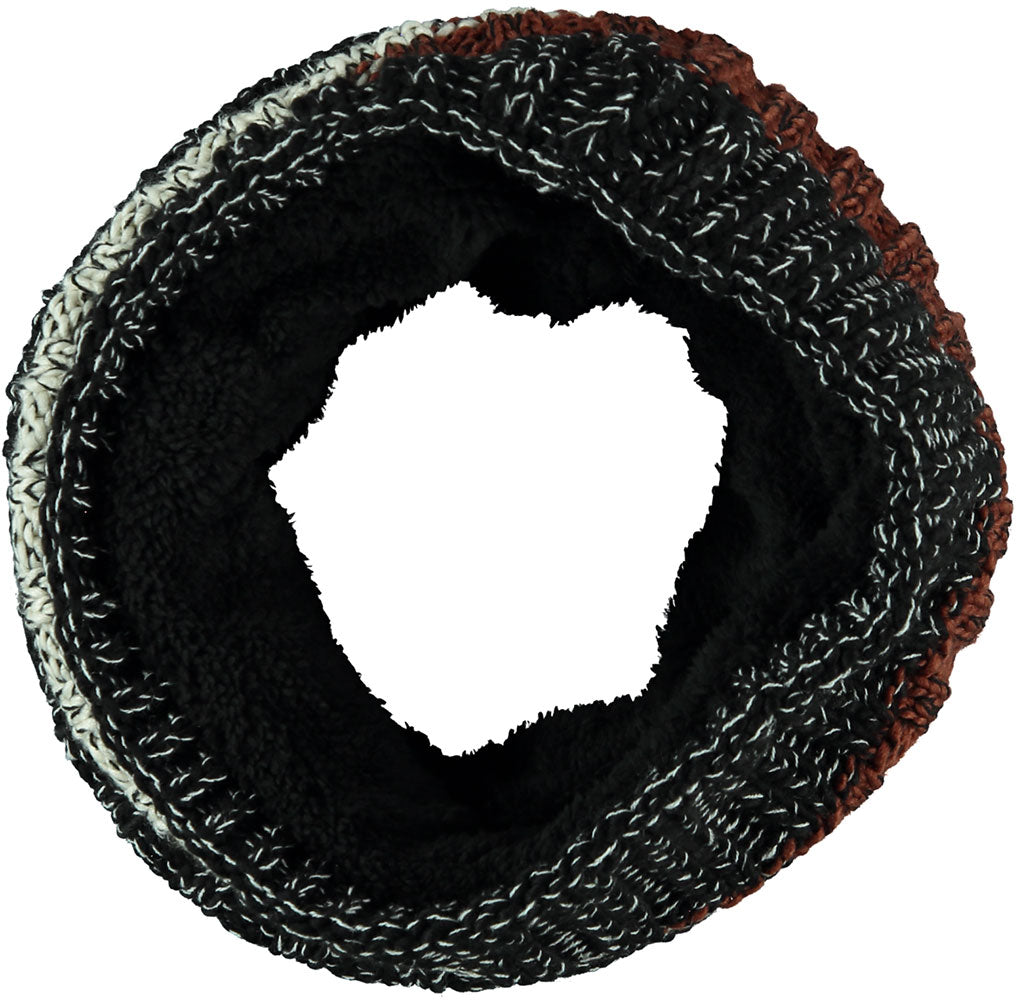 Nekwarmer colsjaal zwart camel