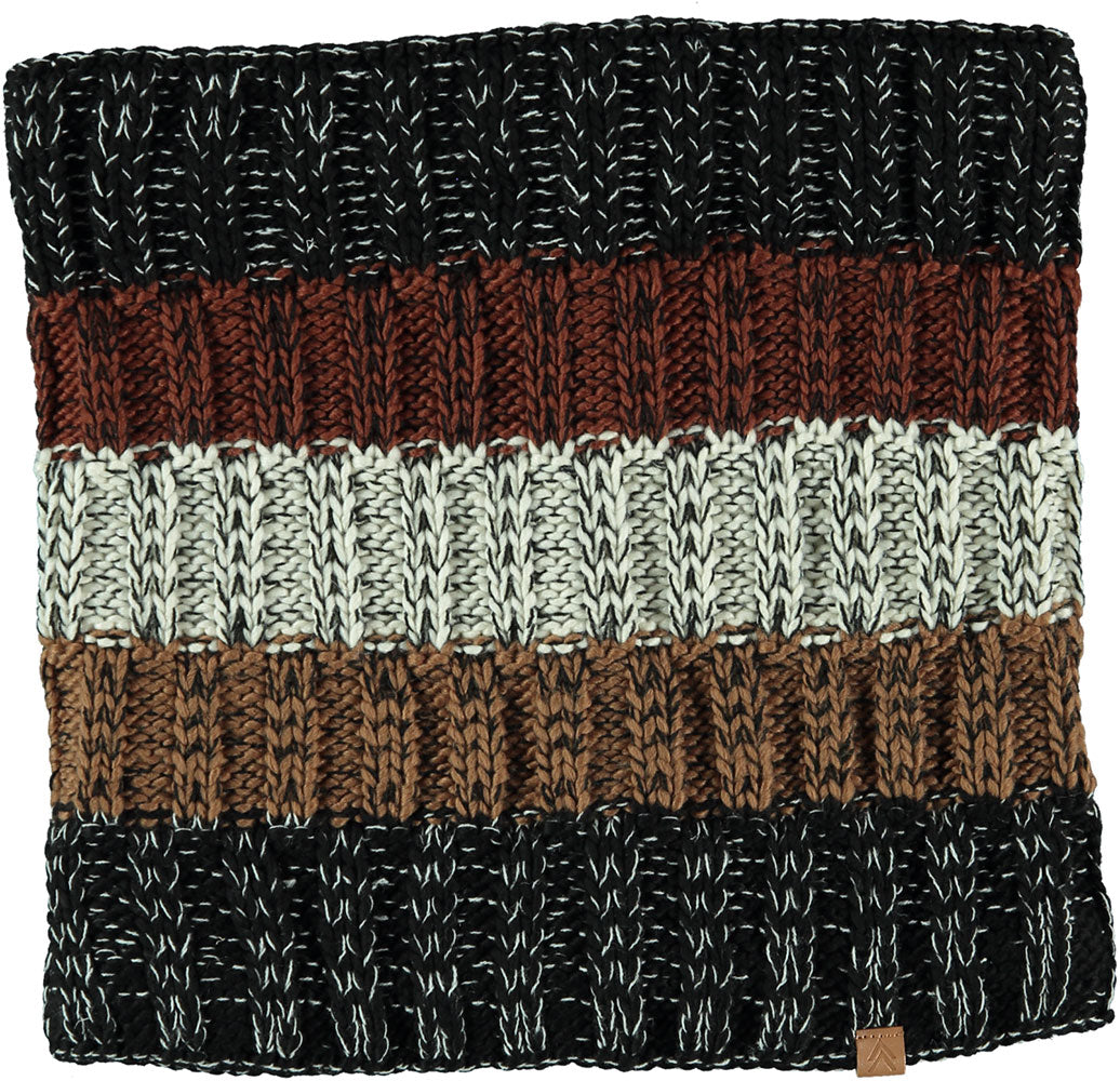 Nekwarmer colsjaal zwart camel