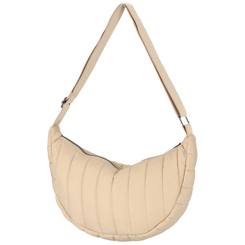 Schoudertas effen beige