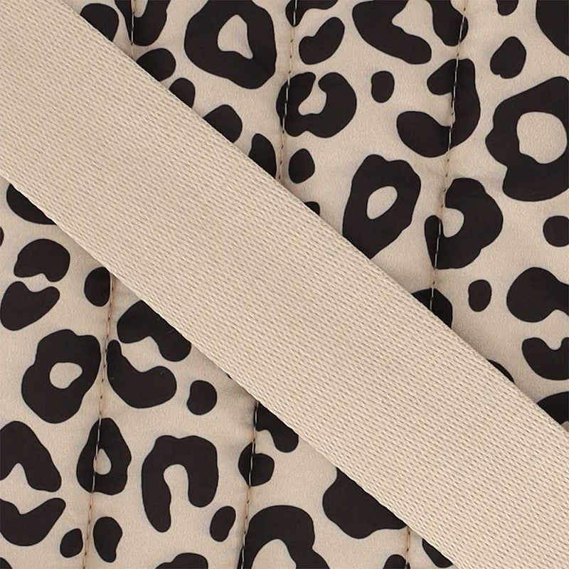 Schoudertas beige met tijgerprint