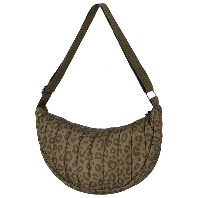 Schoudertasje khaki met tijgerprint