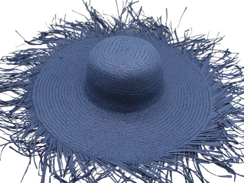 Strandhoed effen blauw