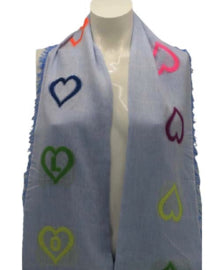 Dames sjaal blauw