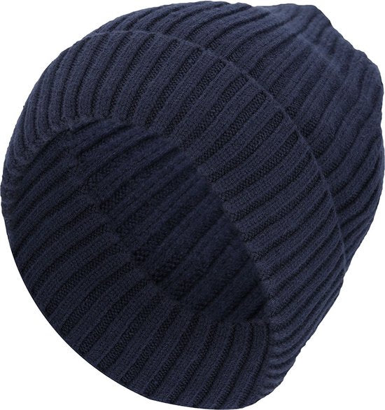 Winterset sjaal & muts effen navy