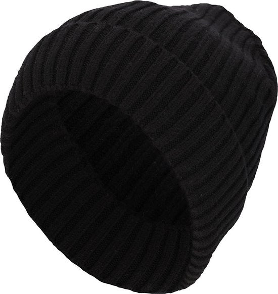 Winterset sjaal & muts effen zwart