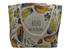 Strandtas geel boho