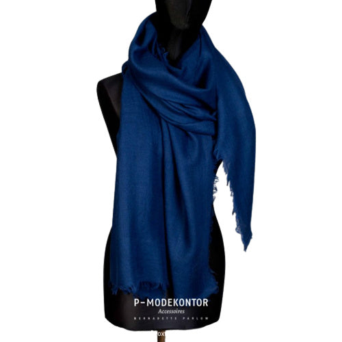 Effen sjaal blauw