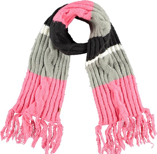 Winterset sjaal & muts roze-grijs