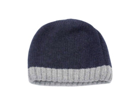 Muts effen blauw