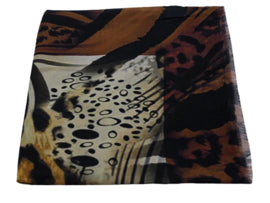 Tijger print sjaal bruin